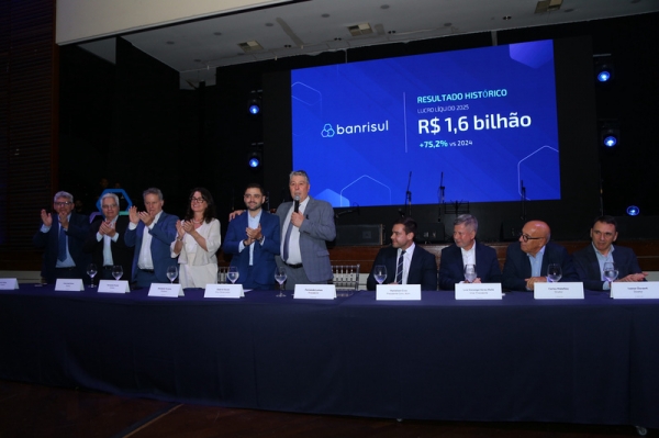 Banrisul registra lucro líquido recorde de R$ 1,6 bilhão em 2025, alta de 75,2%