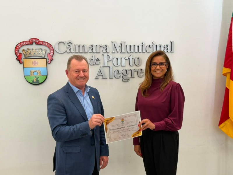 Health Meeting Brasil/SINDIHOSPA recebe diploma de honra ao mérito da Câmara de Porto Alegre