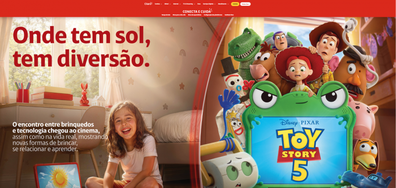 Claro lança ecossistema de educação, mídia e entretenimento inspirado em Toy Story 5