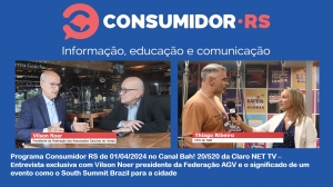 Programa Consumidor RS de 01/04/2024 no Canal Bah! 20/520 da Claro NET TV