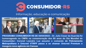 Programa Consumidor RS de 04/04/2022 no Canal Bah! 20/520 da Claro NET TV