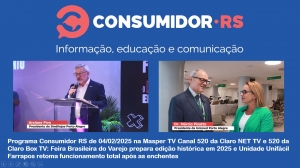Programa Consumidor RS de 04/02/2025 Na Masper TV Canal 520 da Claro NET TV e 520 da Claro Box