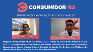 Programa Consumidor RS de 12/07/2021 às 21 horas no Canal Bah! 20/520 da Claro NET TV