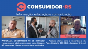 Programa Consumidor RS de 20/09/2021 no Canal Bah! 20/520 da Claro NET TV