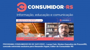 Programa Consumidor RS de 24/01/2022 no Canal Bah! 20/520 da Claro NET TV