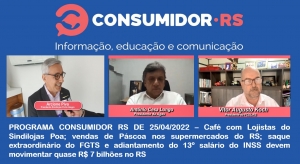 Programa Consumidor RS de 25/04/2022 no Canal Bah! 20/520 da Claro NET TV