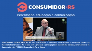 Programa Consumidor RS de 27/09/2021 no Canal Bah! 20/520 da Claro NET TV
