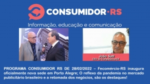 Programa Consumidor RS de 28/02/2022 no Canal Bah! 20/520 da Claro NET TV