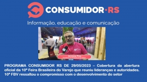 Programa Consumidor RS de 29/05/2023 no Canal Bah! 20/520 da Claro NET TV