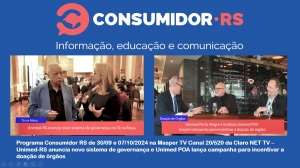 Programa Consumidor RS de 30/09 e 07/10/2024 na Masper TV Canal 20/520 da Claro NET TV